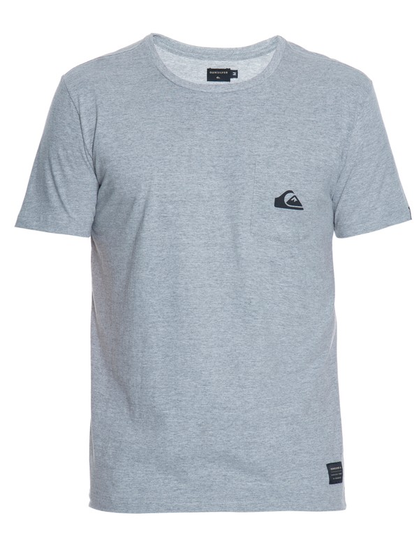 quiksilver, Camiseta Masculina Manga Curta Slim Fit Estampada com Bolso Quiksilver., MESCLA CLARO (mec) 0 Camiseta Masculina Manga Curta Slim Fit Estampada com Bolso Quiksilver. BR61142753 Quiksilver