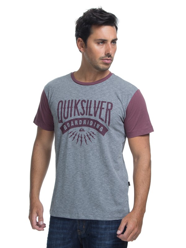 quiksilver, Camiseta Manga Curta Slim Fit Sunset Co Quiksilver, WINE (win) 0 Camiseta Manga Curta Slim Fit Sunset Co Quiksilver Vermelho BR61142875 Quiksilver