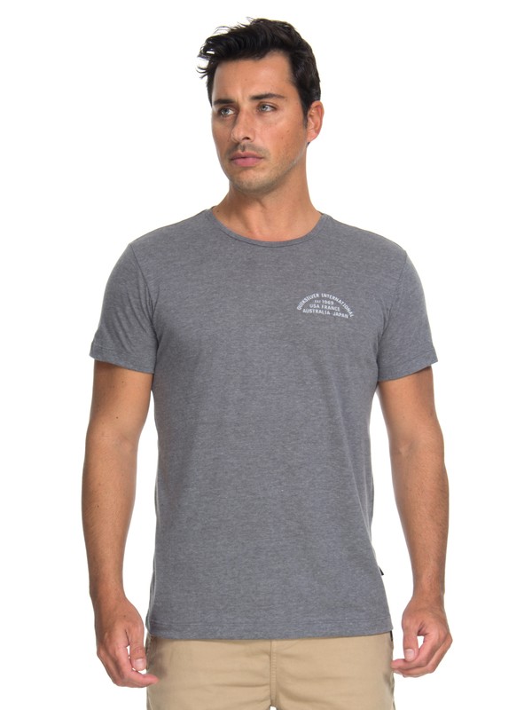 quiksilver, Camiseta Quik Worldwide Quiksilver, BLACK HEATHER (bkhe) 0 Camiseta Quik Worldwide Quiksilver Cinza BR61142989 Quiksilver