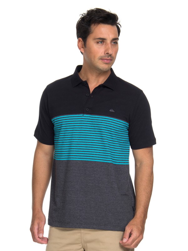 quiksilver, Camiseta Polo Volley Quiksilver, BLACK* (blk) 0 Camiseta Polo Volley Quiksilver Preto BR61161553 Quiksilver