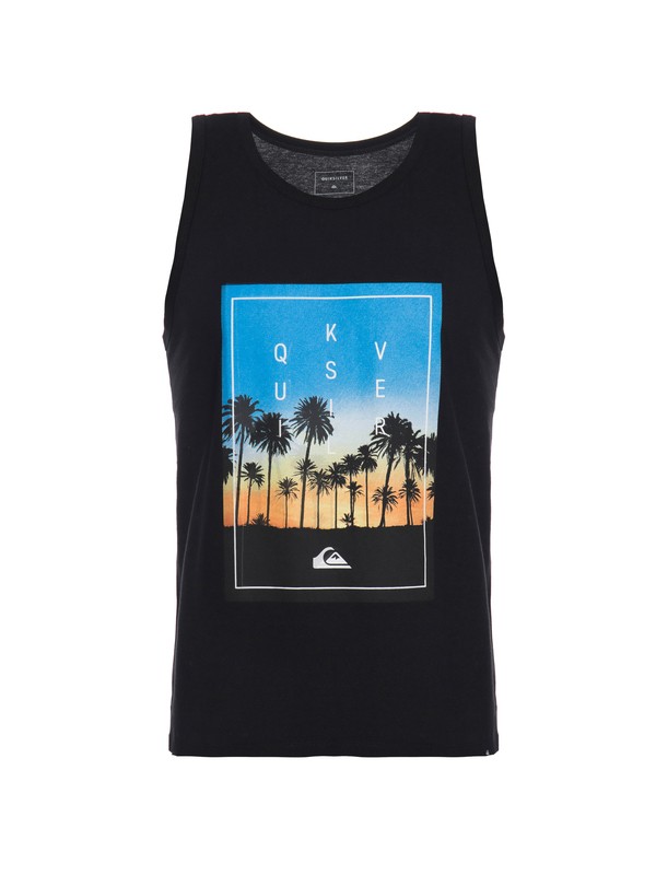quiksilver, Camiseta Regata Regular Fit Sauna Stars Quiksilver, TRUE BLAK / BALTIC BLUE (blk) 0 Camiseta Regata Regular Fit Sauna Stars Quiksilver Preto BR61231933 Quiksilver