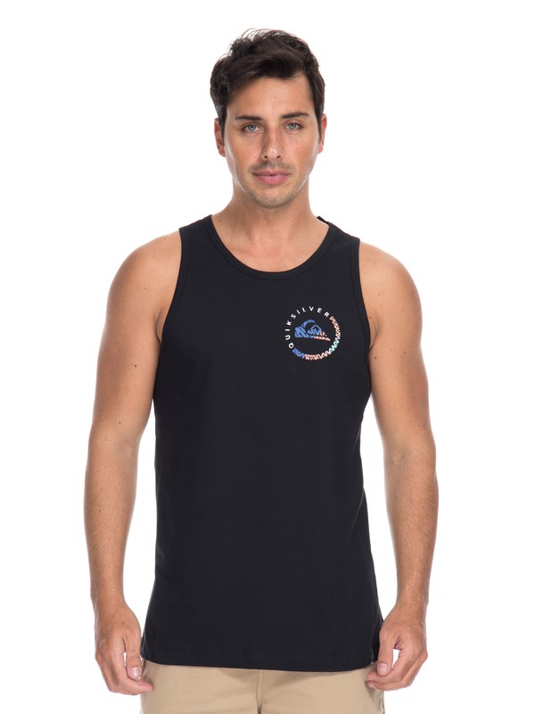 quiksilver, Camiseta Regata 80´s Lock´s Quiksilver, BLACK* (blk) 0 Camiseta Regata 80´s Lock´s Quiksilver Preto BR61231987 Quiksilver