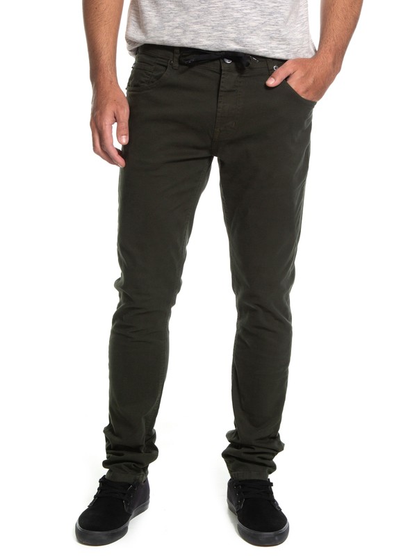 quiksilver, QK CALCA JEANS ESP SKATE COLOR, ARMY (arm) 0 QK CALCA JEANS ESP SKATE COLOR Verde BR63351203 Quiksilver