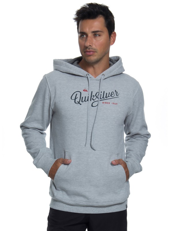 quiksilver, Moletom Canguru Fechado c/ Capuz Wavey Glaze Quiksilver, GREY HEATHER (grh) 0 Moletom Canguru Fechado c/ Capuz Wavey Glaze Quiksilver Cinza BR65501774 Quiksilver