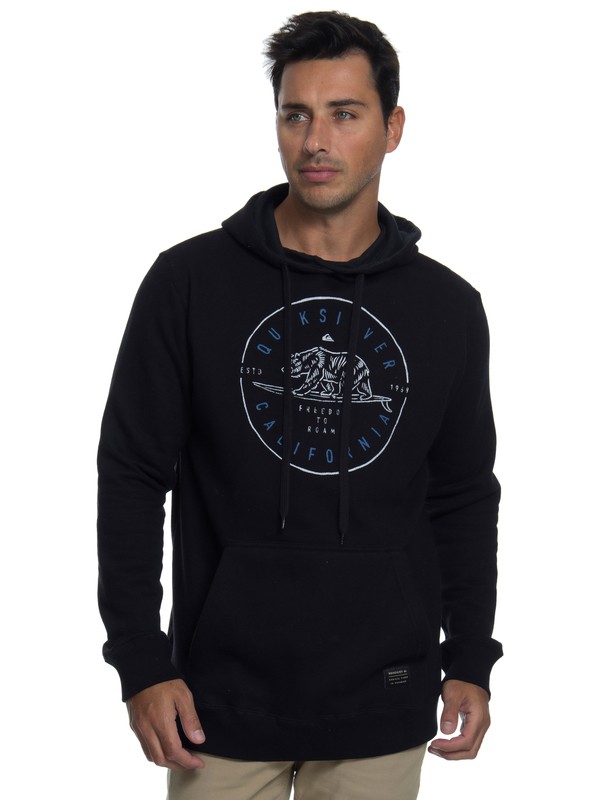 quiksilver, Moletom Canguru Fechado c/ Capuz Roamer Quiksilver, TRUE BLAK / BALTIC BLUE (blk) 0 Moletom Canguru Fechado c/ Capuz Roamer Quiksilver Preto BR65501789 Quiksilver