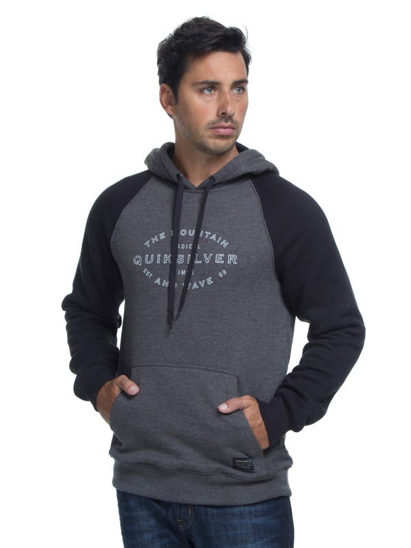 quiksilver, Moletom Canguru Fechado Raglan c/ Capuz Stadium Color Block Quiksilver, TRUE BLAK / BALTIC BLUE (blk) 0 Moletom Canguru Fechado Raglan c/ Capuz Stadium Color Block Quiksilver Preto BR65501792 Quiksilver