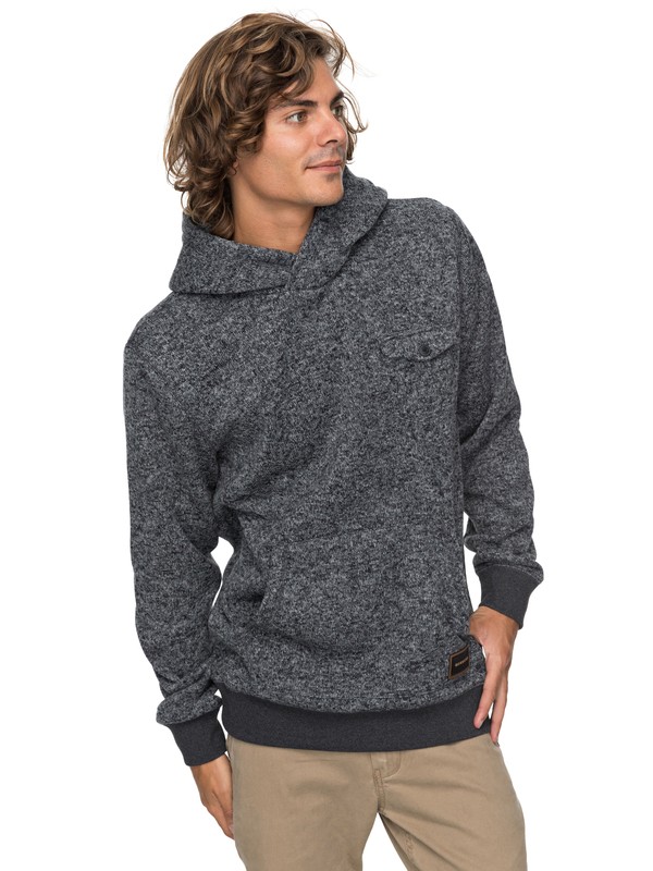 quiksilver, QK MOLETOM ESP KELLER HOOD IMP, BLACK HEATHER* (krph) 0 QK MOLETOM ESP KELLER HOOD IMP BR65511339 Quiksilver