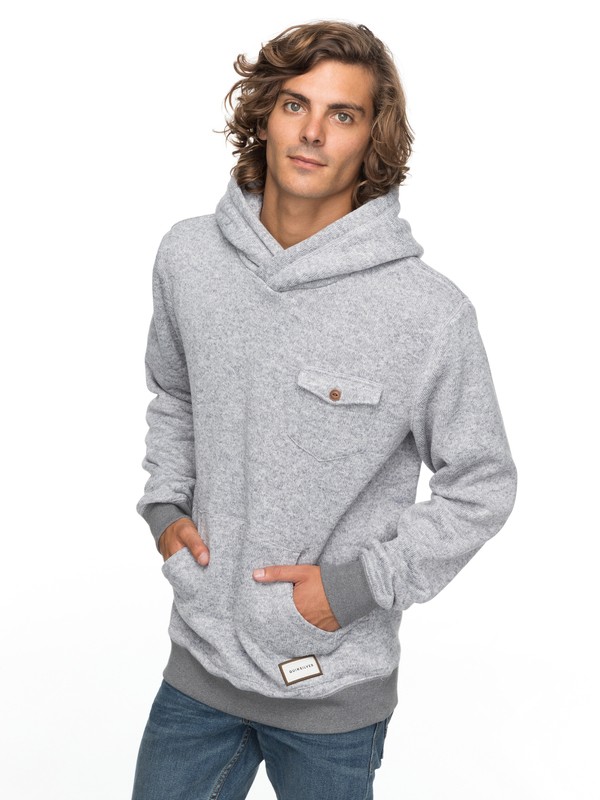 quiksilver, QK MOLETOM ESP KELLER HOOD IMP, LIGHT GREY HEATHER (sjsh) 0 QK MOLETOM ESP KELLER HOOD IMP BR65511339 Quiksilver
