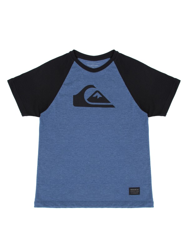 quiksilver, Camiseta Juvenil Raglan Logo Quiksilver, DARK DENIM HEATHER* (brqh) 0 Camiseta Juvenil Raglan Logo Quiksilver BR68141321 Quiksilver