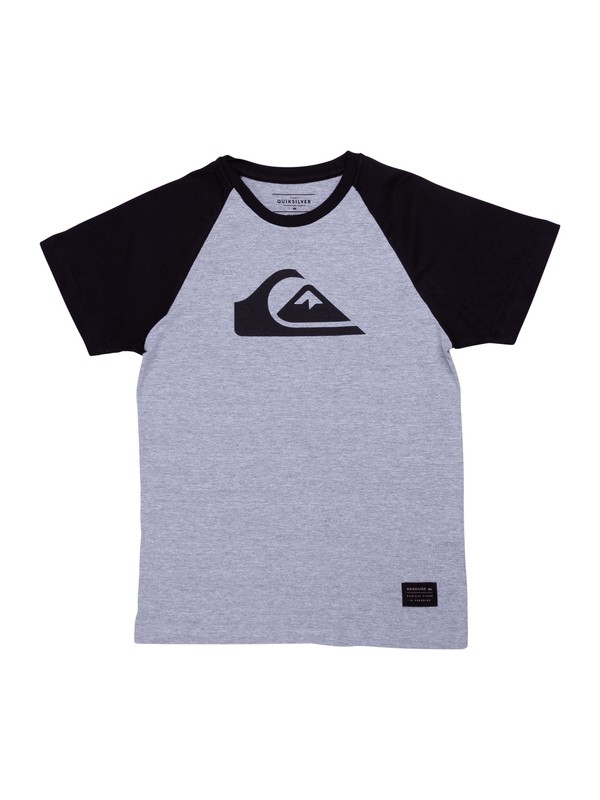 quiksilver, Camiseta Juvenil Raglan Logo Quiksilver, GREY HEATHER (grh) 0 Camiseta Juvenil Raglan Logo Quiksilver Cinza BR68141321 Quiksilver