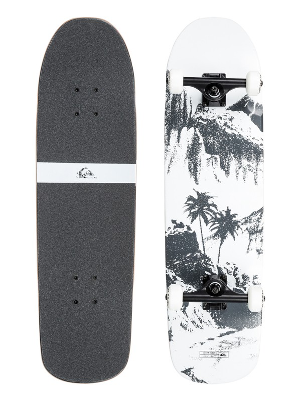 quiksilver, Skate White Beach - 8.5" Bowl Street Skateboard - Complete, WHITE (wht) 0 Skate White Beach - 8.5" Bowl Street Skateboard - Complete EGL0WBEACH Quiksilver