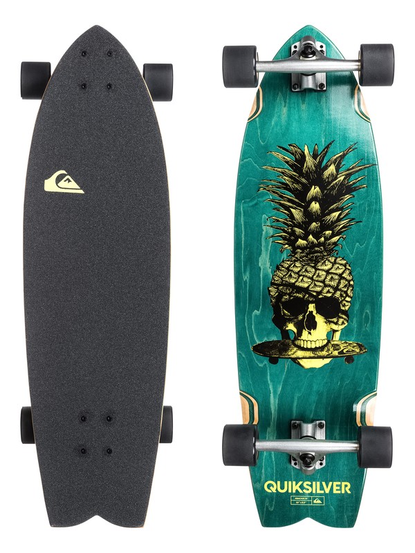 quiksilver, Abacaxi 32 Cruiser Skateboard, TEAL (gpv0) 0 Abacaxi 32 Cruiser Skateboard EGLQSLSABX Quiksilver