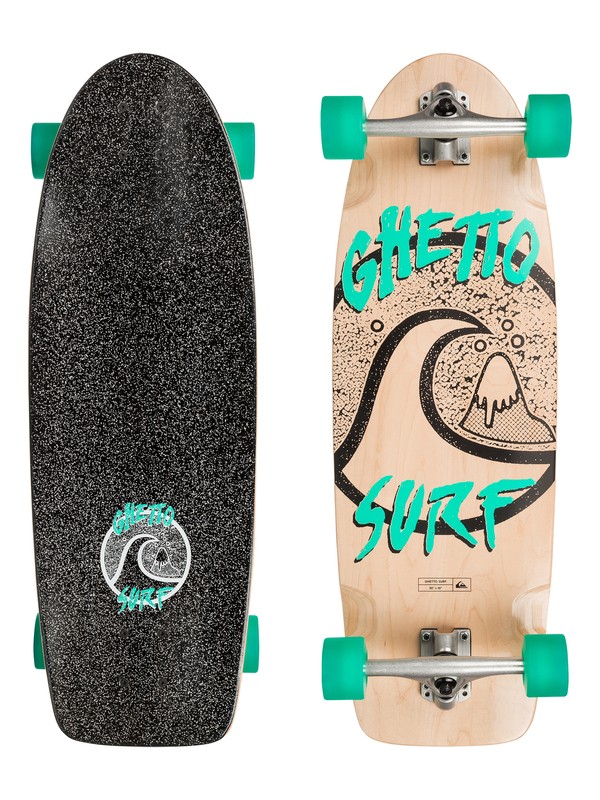 quiksilver, Ghetto Surf - Skateboard, TROPICAL GREEN (bpq0) 0 Ghetto Surf - Skateboard Blue EGLSGHTUS Quiksilver