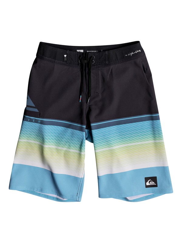 quiksilver, Boy's 8-16 Highline Slab 19" Boardshorts, CYAN BLUE (bkv6) 0 Boy's 8-16 Highline Slab 19" Boardshorts Blue EQBBS03244 Quiksilver