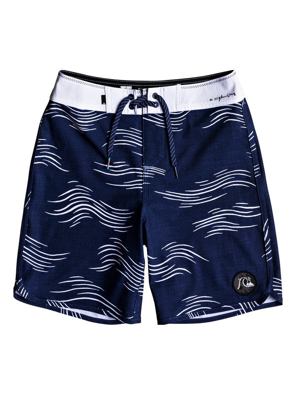 quiksilver, Boy's 8-16 Highline Zen Scallop 17" Boardshorts, MEDIEVAL BLUE (bte6) 0 Boy's 8-16 Highline Zen Scallop 17" Boardshorts Blue EQBBS03334 Quiksilver