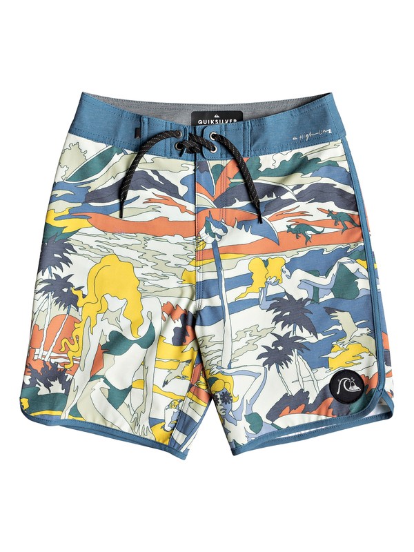 quiksilver, Boy's 8-16 Highline Feelin Fine 17" Boardshorts, STELLAR (bnt6) 0 Boy's 8-16 Highline Feelin Fine 17" Boardshorts Blue EQBBS03353 Quiksilver
