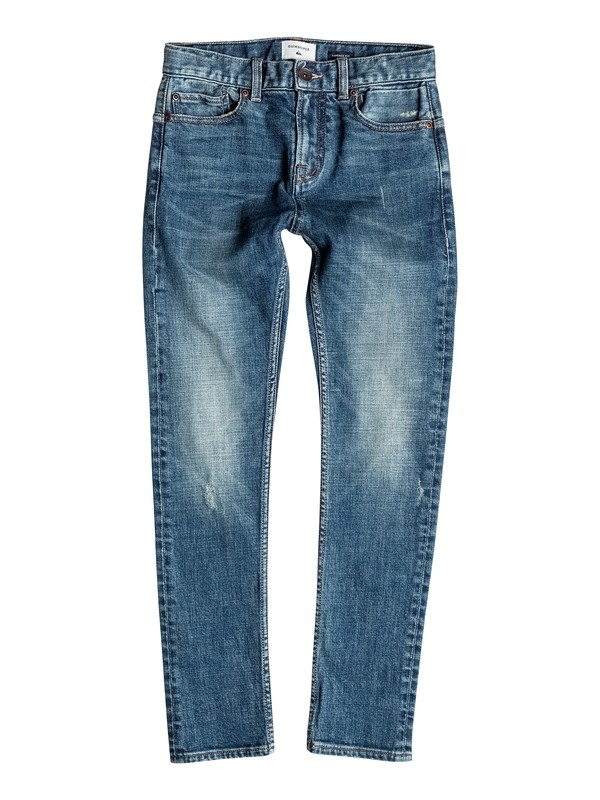 quiksilver, Low Bridge Blue Damaged - Vaqueros Corte Pitillo, BLUE DAMAGED (bjnw) 0 Low Bridge Blue Damaged - Vaqueros Corte Pitillo EQBDP03096 Quiksilver