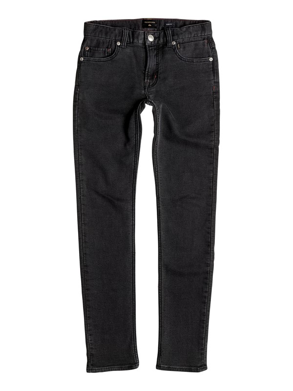 quiksilver, Distorsion Fleece Grey - Slim Fit Jersey Denim-Jeans, LOW GREY (kzew) 0 Distorsion Fleece Grey - Slim Fit Jersey Denim-Jeans EQBDP03125 Quiksilver