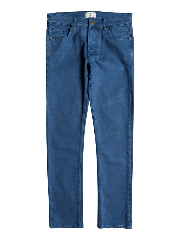 quiksilver, Boy's 8-16 Distorsion Colors Slim Fit Jeans, BIJOU BLUE (bng0) 0 Boy's 8-16 Distorsion Colors Slim Fit Jeans EQBDP03148 Quiksilver