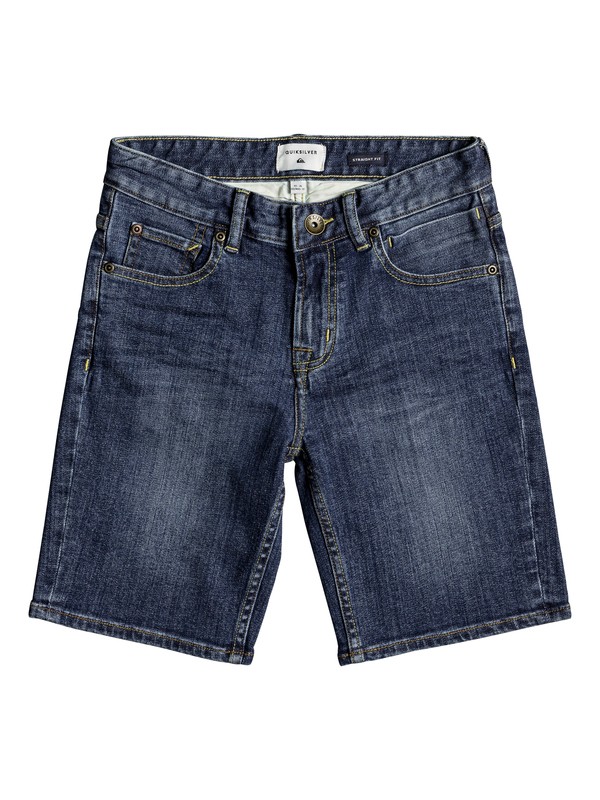 quiksilver, Revolver Middle Sky - Bermuda in Denim da Ragazzo 8-16, MIDDLE SKY (bsww) 0 Revolver Middle Sky - Bermuda in Denim da Ragazzo 8-16 Blue EQBDS03053 Quiksilver
