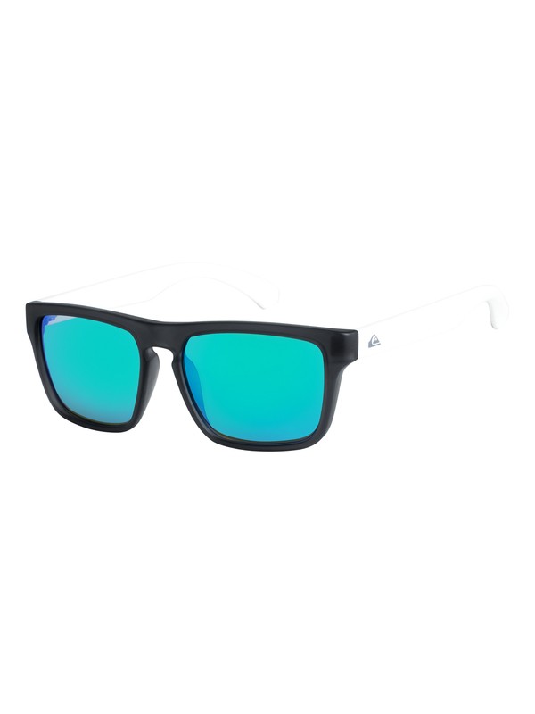 quiksilver, Small Fry - Lunettes de soleil pour garçon 8-16 ans, MATTE GREY-WHITE/ML GREEN (xssw) 0 Small Fry - Lunettes de soleil pour garçon 8-16 ans Gris EQBEY03006 Quiksilver