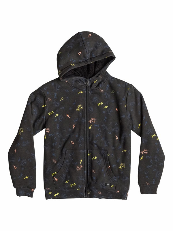 Allover Sherpa Ghetto EQBFT03112 0 Allover Sherpa Ghetto - Zip-Up Hoodie EQBFT03112 Quiksilver