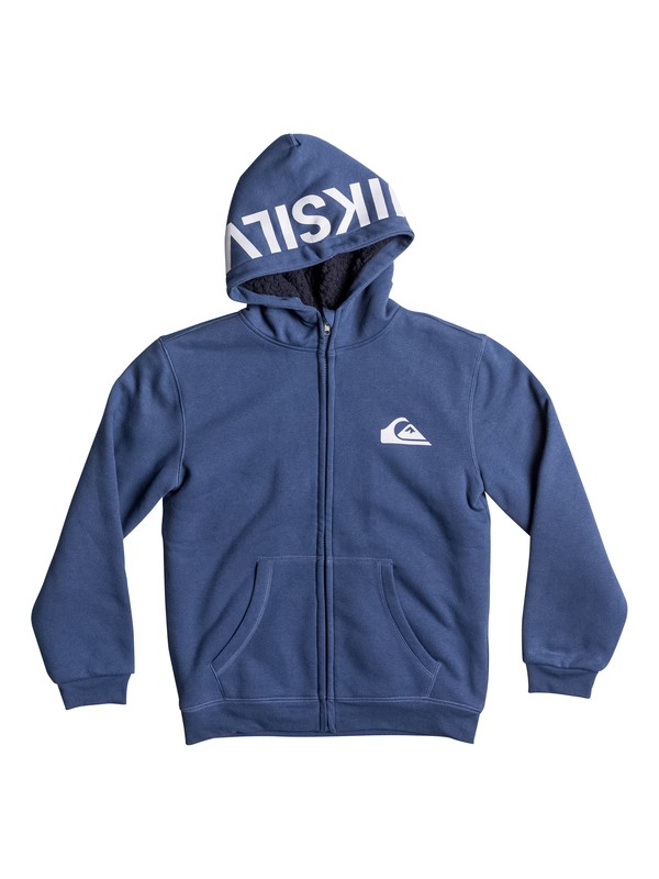 quiksilver, Best Wave Sherpa - Zip-Up Hoodie, DARK DENIM (brq0) 0 Best Wave Sherpa - Zip-Up Hoodie Blue EQBFT03226 Quiksilver