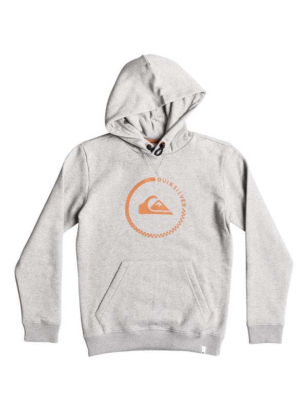 quiksilver, Boy's 8-16 Big Logo Pullover Hoodie, LIGHT GREY HEATHER (sgrh) 0 Boy's 8-16 Big Logo Pullover Hoodie EQBFT03260 Quiksilver