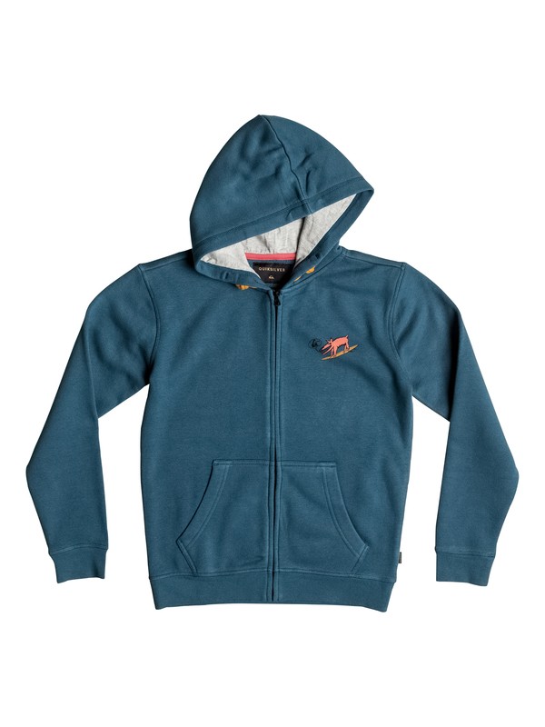 quiksilver, Dogy Surf - Felpa con cappuccio e zip, DARK DENIM (brq0) 0 Dogy Surf - Felpa con cappuccio e zip EQBFT03288 Quiksilver
