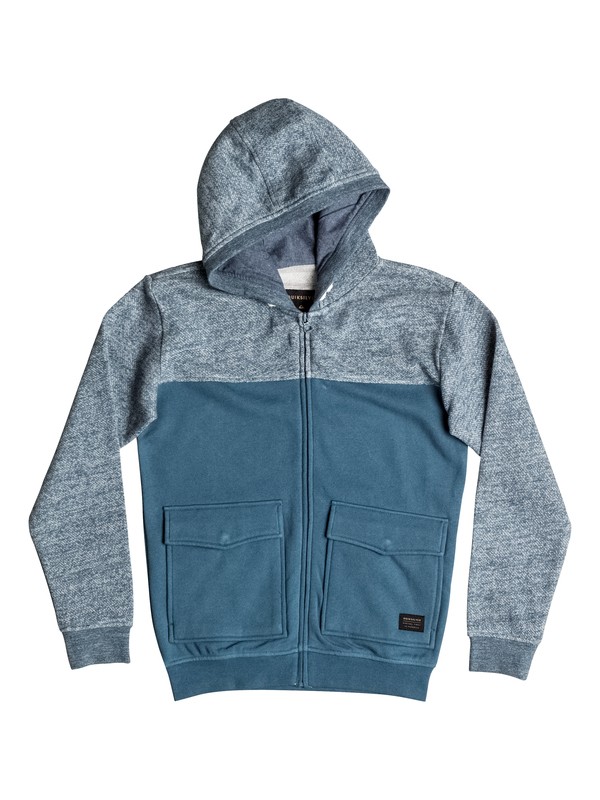 quiksilver, Civil Aire - Felpa con cappuccio e zip, INDIAN TEAL HEATHER (bqkh) 0 Civil Aire - Felpa con cappuccio e zip EQBFT03337 Quiksilver