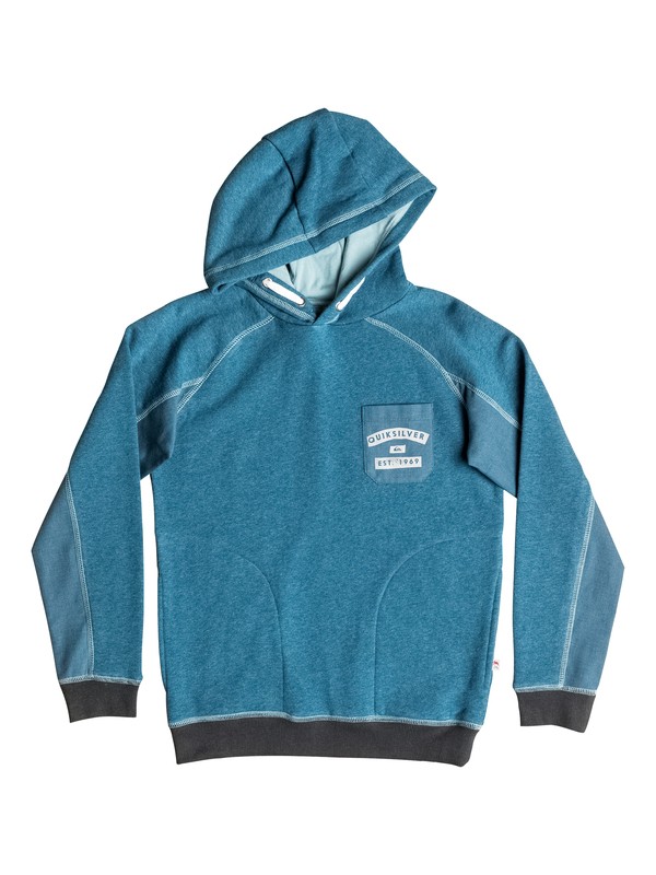 quiksilver, Schools Jail - Hoodie, INDIAN TEAL HEATHER (bqkh) 0 Schools Jail - Hoodie EQBFT03345 Quiksilver