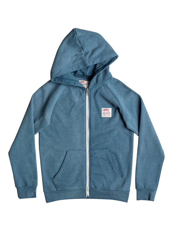quiksilver, Culver Crest - Zip-Up Hoodie, INDIAN TEAL (bqk0) 0 Culver Crest - Zip-Up Hoodie EQBFT03350 Quiksilver