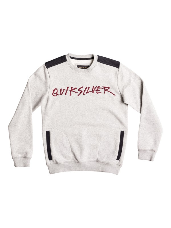 quiksilver, Hanzar - Sweat, LIGHT GREY HEATHER (sgrh) 0 Hanzar - Sweat Gris EQBFT03378 Quiksilver