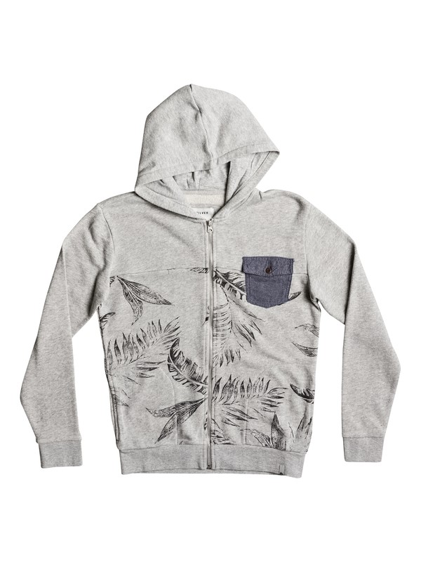 quiksilver, Mahatao - Sudadera con capucha y cremallera, LIGHT GREY HEATHER (sgrh) 0 Mahatao - Sudadera con capucha y cremallera Gris EQBFT03393 Quiksilver