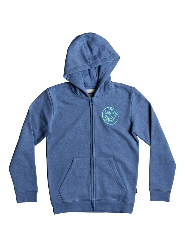 quiksilver, Boy's 8-16 Sagu Zipped Hoodie, TURKISH SEA HEATHER (bqsh) 0 Boy's 8-16 Sagu Zipped Hoodie Blue EQBFT03406 Quiksilver