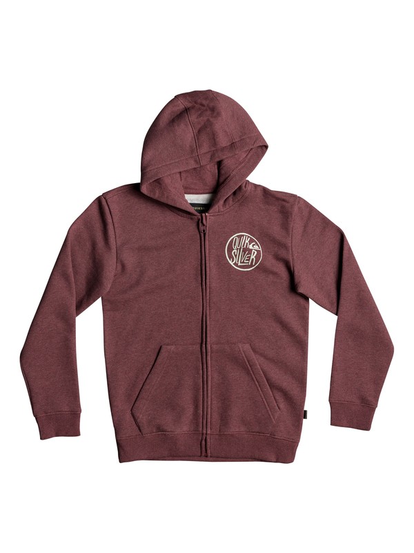 quiksilver, Boy's 8-16 Sagu Zipped Hoodie, POMEGRANATE HEATHER (rzgh) 0 Boy's 8-16 Sagu Zipped Hoodie Red EQBFT03406 Quiksilver