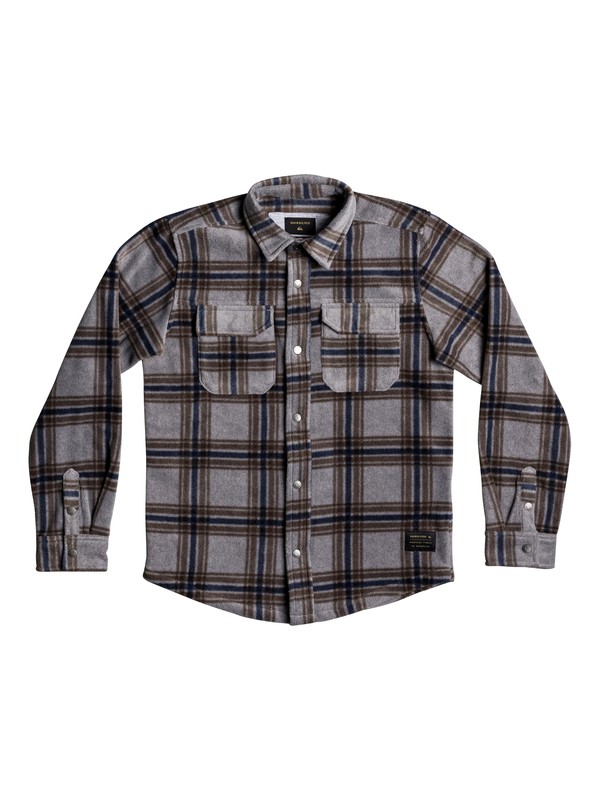 quiksilver, Surf Days - Polar Fleece Shirt, MGH CHECK (sey6) 0 Surf Days - Polar Fleece Shirt Grey EQBFT03410 Quiksilver