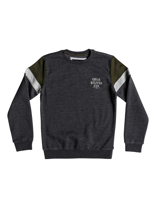 quiksilver, Kumano Kodo - Sweatshirt voor Jongens 8-16, DARK GREY HEATHER (krph) 0 Kumano Kodo - Sweatshirt voor Jongens 8-16 Black EQBFT03451 Quiksilver