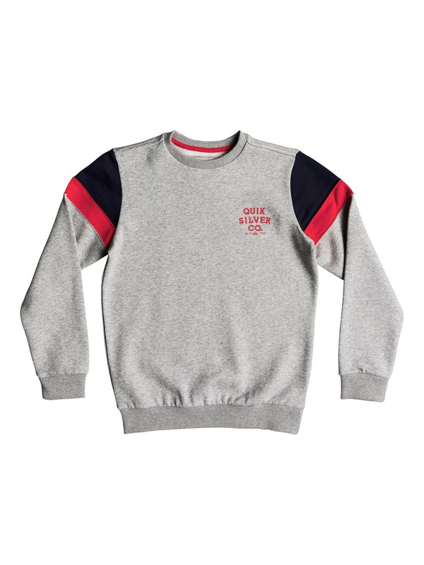 quiksilver, Kumano Kodo - Sweatshirt für Jungen 8-16, LIGHT GREY HEATHER (sjsh) 0 Kumano Kodo - Sweatshirt für Jungen 8-16 Grau EQBFT03451 Quiksilver