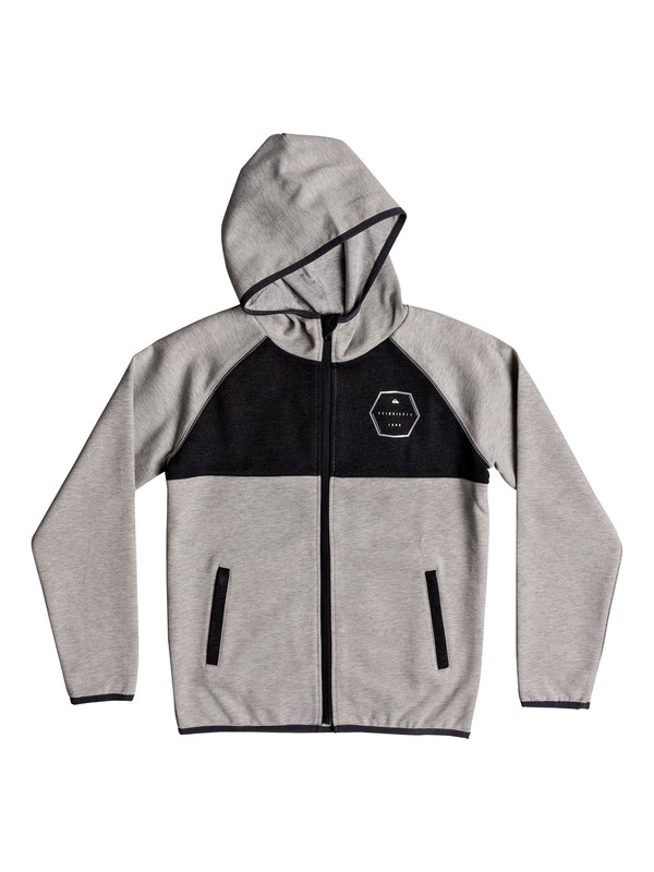 quiksilver, Izu Sula - Kapuzenpulli mit Klebereißverschluss für Jungen 8-16, LIGHT GREY HEATHER (sjsh) 0 Izu Sula - Kapuzenpulli mit Klebereißverschluss für Jungen 8-16 Grau EQBFT03452 Quiksilver