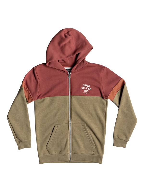 quiksilver, Kumano Kodo - Hoodie met rits voor Jongens 8-16, BARN RED (rqj0) 0 Kumano Kodo - Hoodie met rits voor Jongens 8-16 Red EQBFT03463 Quiksilver