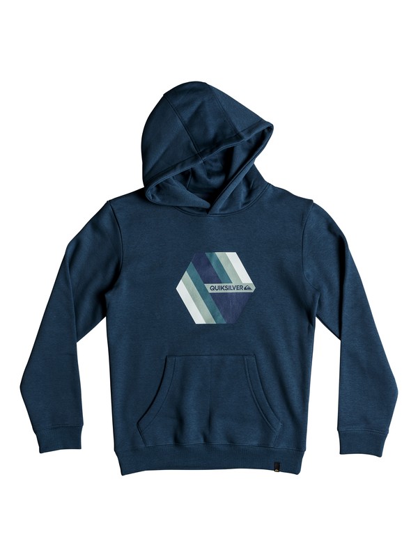 quiksilver, Boy's 8-16 Retro Right Hoodie, DARK DENIM (brq0) 0 Boy's 8-16 Retro Right Hoodie Blue EQBFT03469 Quiksilver