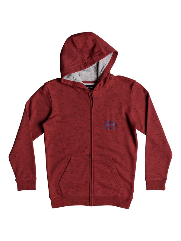 quiksilver, Living On The Edge - Sweat à capuche zippé pour Garçon 8-16 ans, GARNET HEATHER (rqkh) 0 Living On The Edge - Sweat à capuche zippé pour Garçon 8-16 ans Rouge EQBFT03470 Quiksilver