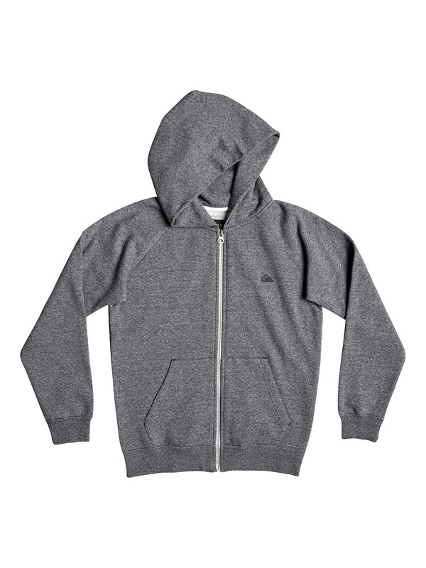 quiksilver, Everyday - Sudadera con capucha y cremallera para Chicos 8-16, DARK GREY HEATHER (krph) 0 Everyday - Sudadera con capucha y cremallera para Chicos 8-16 Negro EQBFT03472 Quiksilver