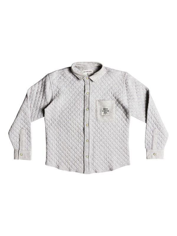 quiksilver, Kaawa - Long Sleeve Shirt, LIGHT GREY HEATHER (sjsh) 0 Kaawa - Long Sleeve Shirt EQBFT03478 Quiksilver