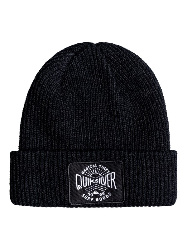 quiksilver, Performed Patch - Beanie for Boys 8-16, BLACK (kvj0) 0 Performed Patch - Beanie for Boys 8-16 Black EQBHA03023 Quiksilver