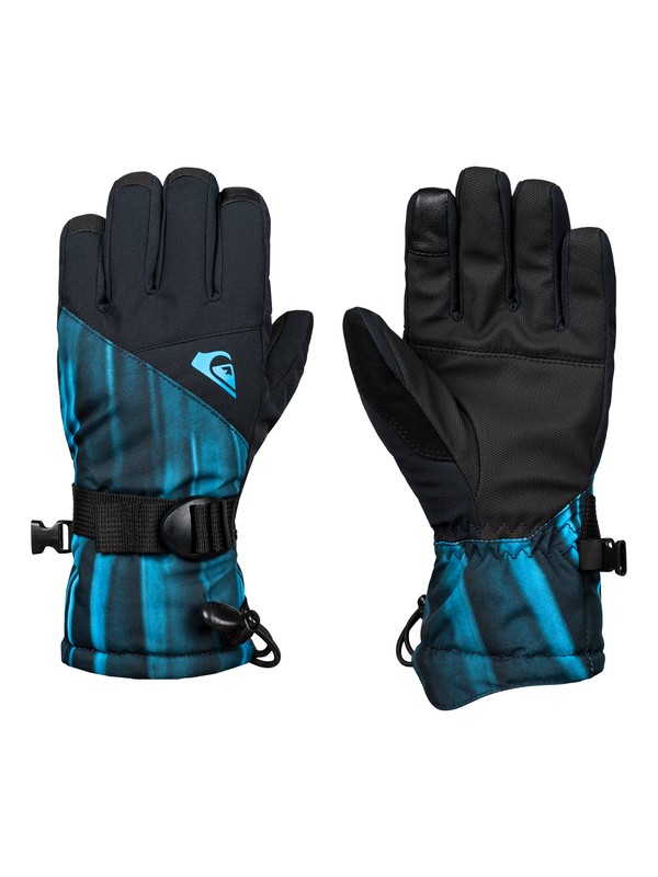 quiksilver, Boy's 8-16 Mission Snowboard/Ski Gloves, DAPHNE BLUE_STELLAR (bqc4) 0 Boy's 8-16 Mission Snowboard/Ski Gloves Blue EQBHN03023 Quiksilver