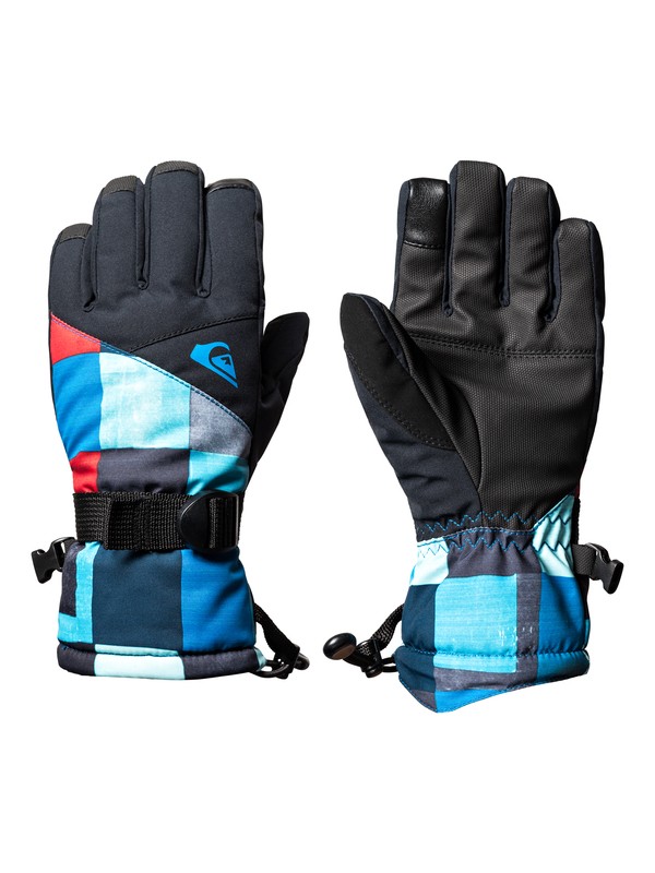 quiksilver, Mission - Gants de ski/snowboard pour Garçon 8-16 ans, DRESS BLUE_CHECK ATOMIC (btk1) 0 Mission - Gants de ski/snowboard pour Garçon 8-16 ans Bleu EQBHN03023 Quiksilver