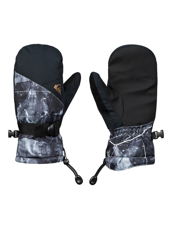quiksilver, Boy's 8-16 Mission Snowboard/Ski Mittens, BLACK_TANNENBAUM (kvj8) 0 Boy's 8-16 Mission Snowboard/Ski Mittens Black EQBHN03024 Quiksilver