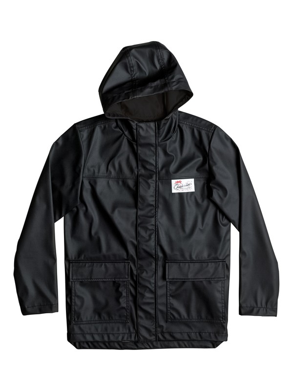 quiksilver, Deep Rain - Long Rain Jacket, TARMAC (kta0) 0 Deep Rain - Long Rain Jacket EQBJK03098 Quiksilver